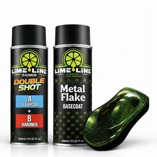 Lime Line Metal Flake Basecoat Spray Paint Aerosol With 2k Clearcoat Included Lime Line Metal Flake Basecoat Spray Paint Aerosol With 2k Clearcoat Included