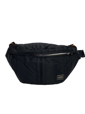 Authentic PORTER Black Waist Bag 8x18cm Compact Crossbody Bag