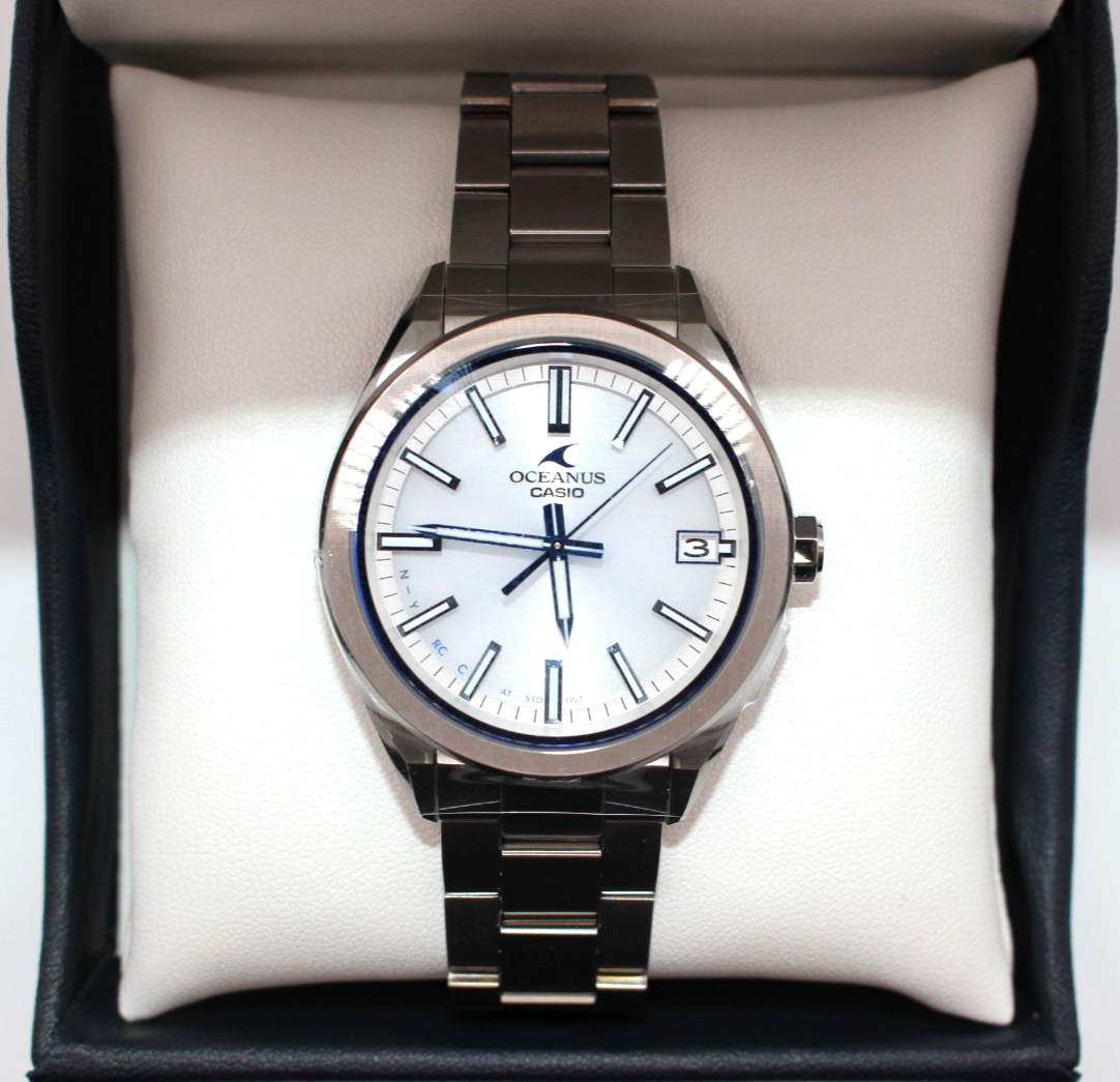 時計 CASIO OCEANUS OCW-t200 Casio Oceanus OCW-T200S-7AJF White Dial Elegant Bluetooth Solar