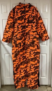 Winchester Blaze Orange Camo Hunting Coveralls 3XL Insulated Hooded Men’s