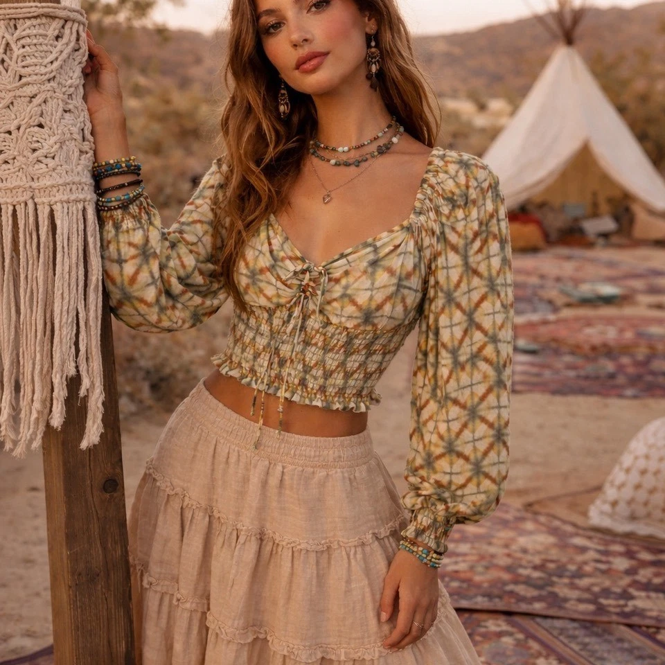 Pleated Square Neck Tops for Women for sale | eBay