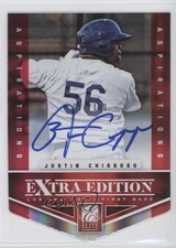 2012 Elite Extra Edition Aspirations Die-Cut Signatures Justin Chigbogu Auto f1u