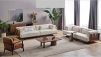Modernes Wohnzimmer Set 2X Sofa Sessel Couchtisch Beistelltisch