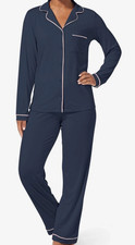Tommy John PJS M Set NWT 136.00 Long Sleeve Tops Pant Pajama Navy Blue Pink