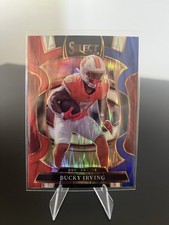 2025 Panini Select - Concourse Bucky Irving #38 Red & Blue Shock Prizm