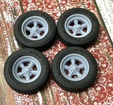 1/24 Scale: 15-inch “Classic Torq Thrust D” Resin model car wheels/tires, 1/25