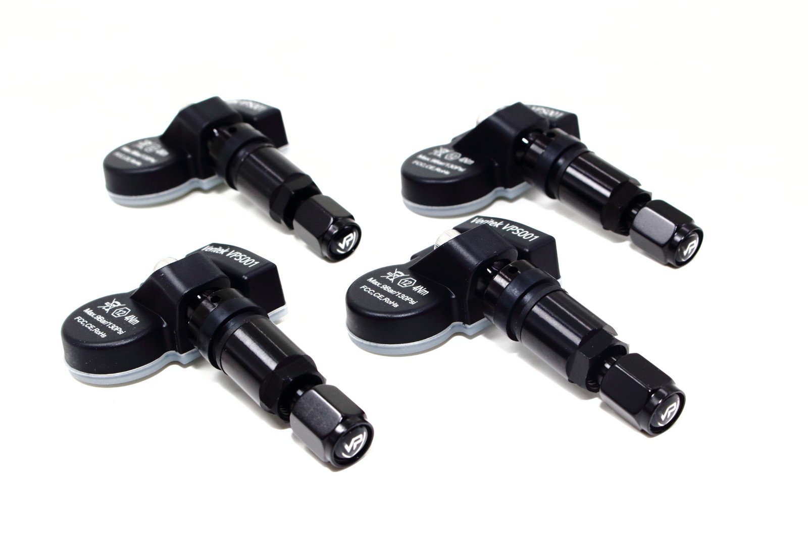 Set of 4 433mhz 2006- 2023 TPMS Tire Pressure Sensors Black Stems for Bentley VP