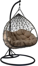 Poltrona a Uovo Sospesa in Rattan Lita XL Poltrona a Uovo Da Esterno in Rattan P