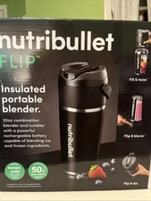 Nutribullet Flip Portable Blender Insulated, Black, Keeps Cold For  Up To 24 Hrs