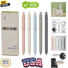 Gel Pens, 5 Pcs 0.5mm Quick Dry Black Ink Pen Fine Point Smooth Writing Pens,...