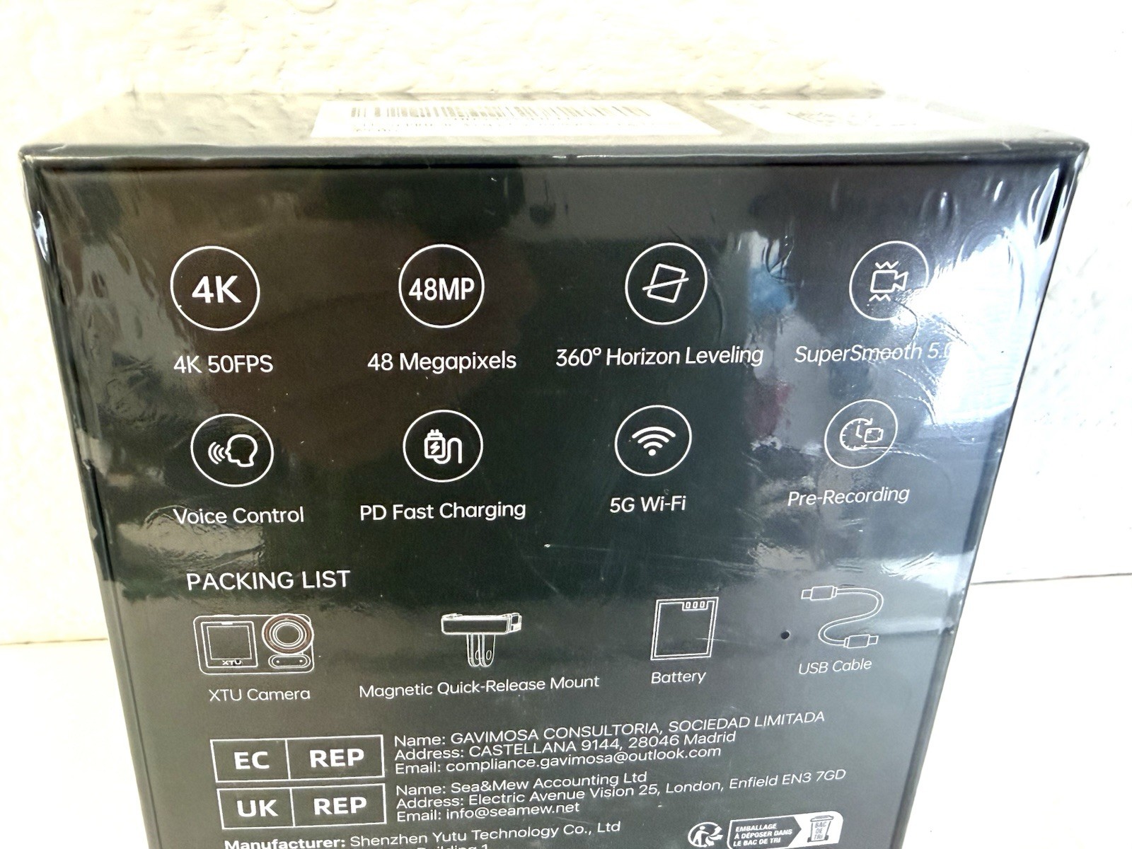 XTU S7 Pro Action Camera, 1/2” Sensor ,4K Cinematic Video, Vlog Camera