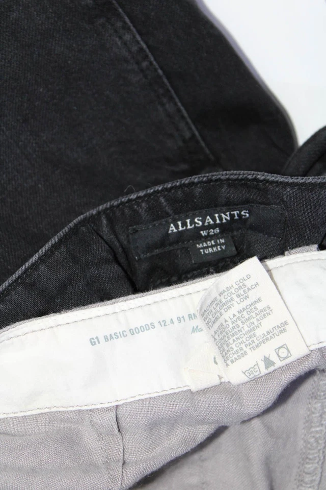 Allsaints G1 Basic Goods Mujer Bolsa de Papel Pantalones Cortos Negro Gris Talla 26 2 Lote 2 Foto 3 de 3