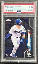 Gavin Lux 2020 Topps Chrome Base Rookie RC Card #148 PSA 10 Los Angeles Dodgers. rookie card picture