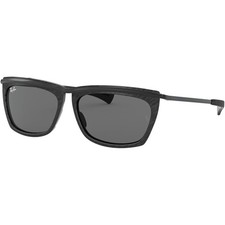 Ray-Ban Adult Olympian II Polished Black/Dark Grey 56mm Sunglasses