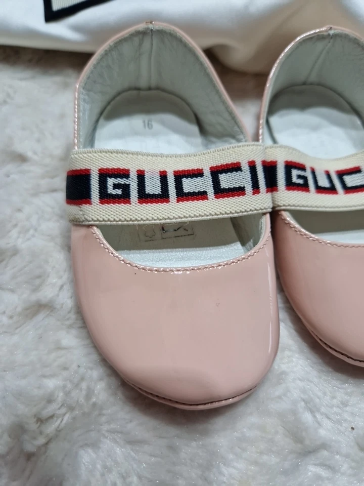 Auténticos zapatos de ballet Gucci bebé niña cuna Foto 4 de 4
