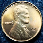 1951 Lincoln Cent Blazing Uncirculated