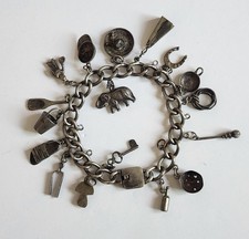 Vintage Antique Charm Bracelet Prospector Gold Rush