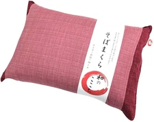 Japanese comfort buckwheat pillow, firm, red, 35x50x8cm