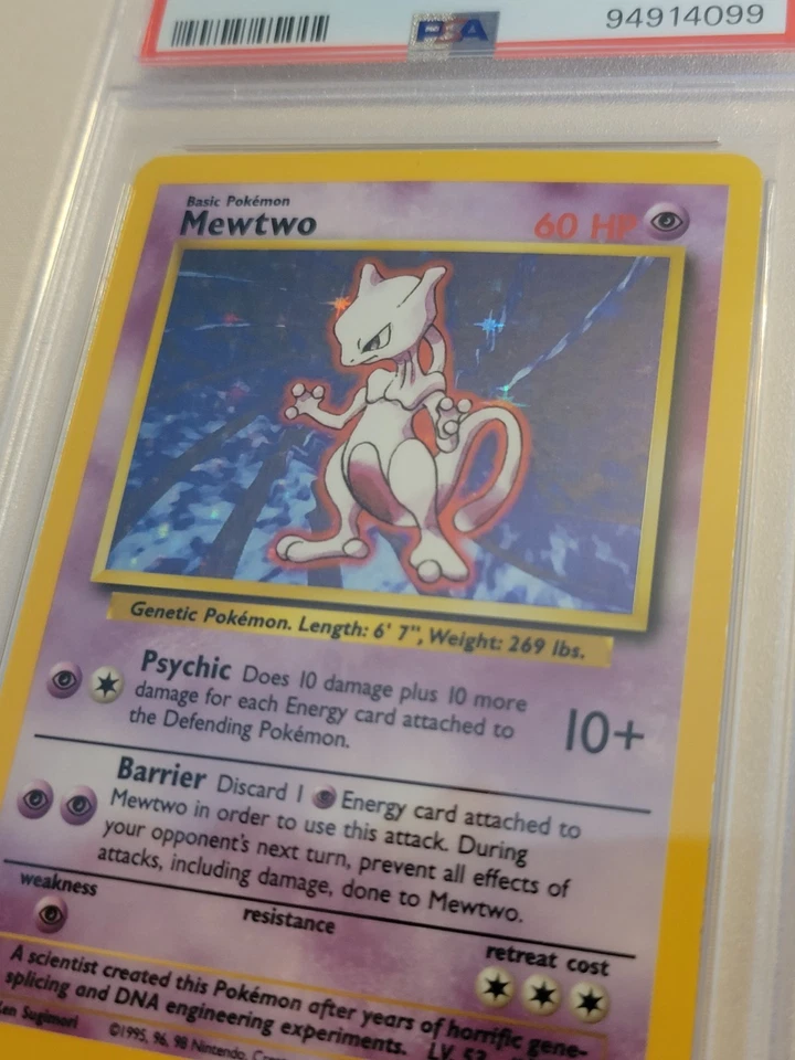 Mewtwo - Pokemon Base Set #10 - Near Mint PSA 7 - Original Legendary - Image 3 of 4