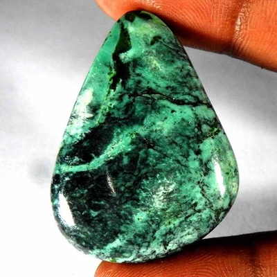 Cabochon fantaisie turquoise naturelle du Tibet 68,35 cts pierre précieuse... - Photo 1/3