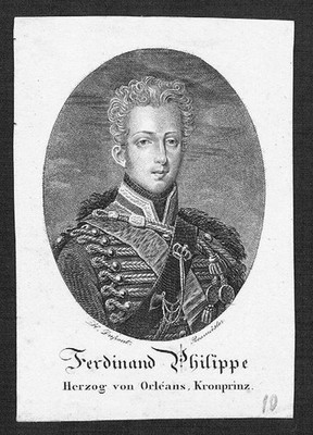 1830 - Ferdinand Philippe d'Orleans Chartres Portrait