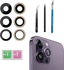 3pcs Set 14 Pro Rear Back Camera Glass Lens Replacement for iPhone 14 Pro