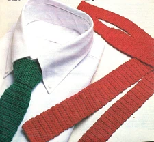 HANDSOME Man's Crochet Necktie/Tie/Apparel/Crochet Pattern INSTRUCTIONS ONLY