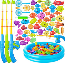 Magnetic Fishing Pool Toys Game for Kids Toddlers 3-5 4-8, Water Table Bathtub T