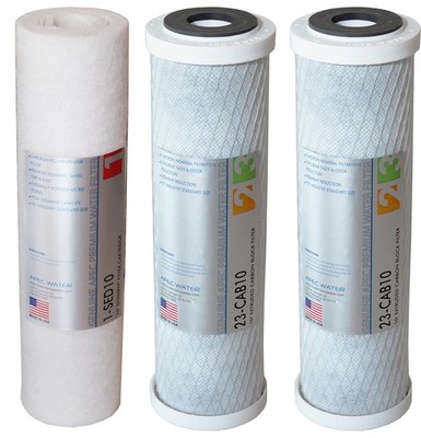 APEC Water Systems ULTIMATE Series US Made Stage 1, 2 & 3 3 Piece Set, White