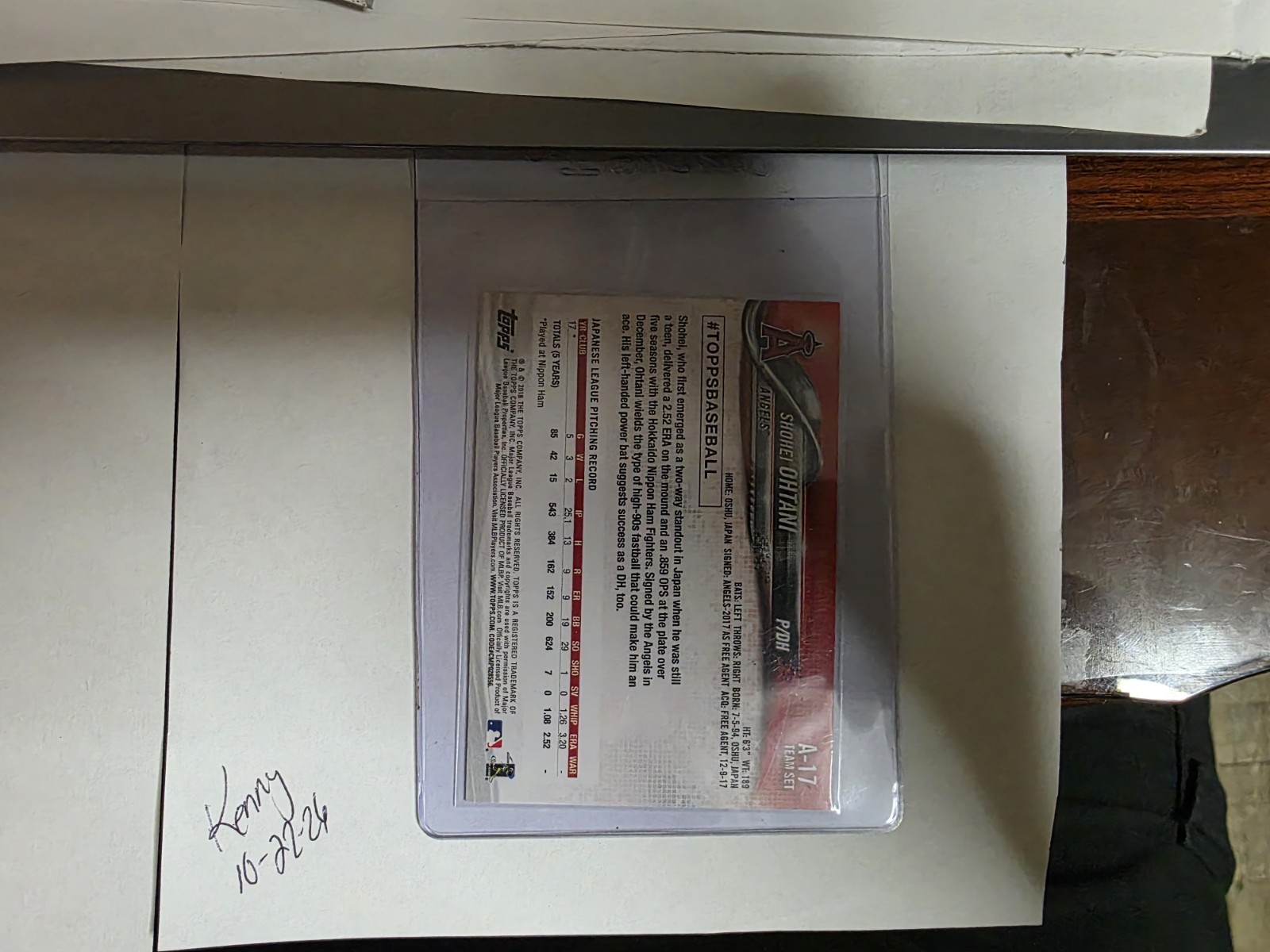 Topps 2018 Update Series Shohei Ohtani RC Los Angeles Angels PSA and 2 more view 4