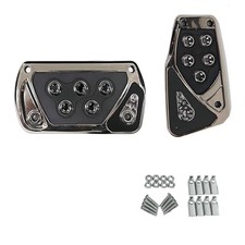 Car Pedal Pads, Automatic Transmission Brake and Accelerator Pedal 2 PCS Black