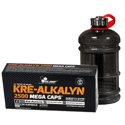 (275,76 EUR/kg) Olimp Kre-Alkalyn 2500 Mega Caps 120 + Wasserflasche 2,2L