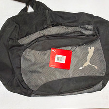 PUMA Backpack Black/Gray Geometric Zip Adjust...