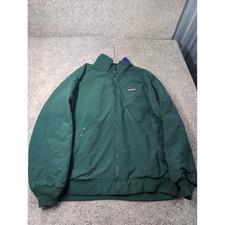 Lands' End Squall Jacket Mens Large Tall Green Purple Fleece Lined Made in USA