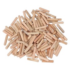 Wooden Dowel Pins 150 PCS 3/16x1 Inch Straight Fluted Rods Crafts Furniture