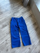 Vintage 90s French Work men's blue cotton Patch work rare workwear pants Size:48