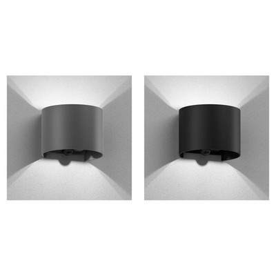 Wandleuchte RUNEL, Bewegungsmelder, für außen, anthrazit, IP65, Up & Downlight
