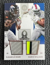 🔥DEMARCUS WARE MARIO WILLIAMS 2016 PE GAME USED PRO BOWL JERSEY PATCH #d /10!🔥