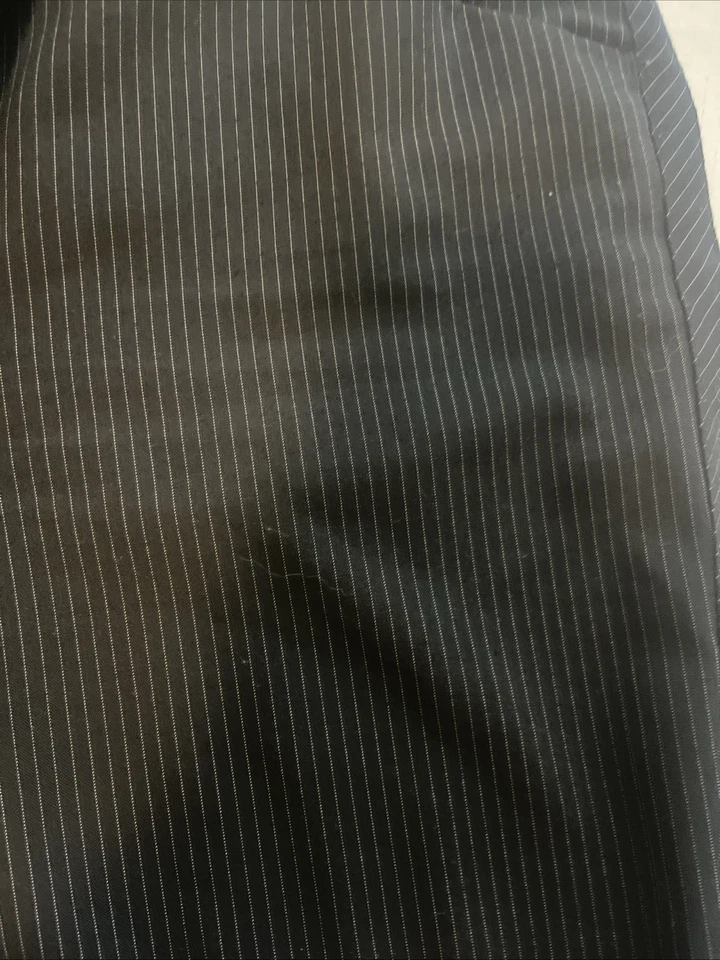 Pantalones cortos de vestir Express Editor para mujer negros a rayas talla 6 Foto 2 de 4