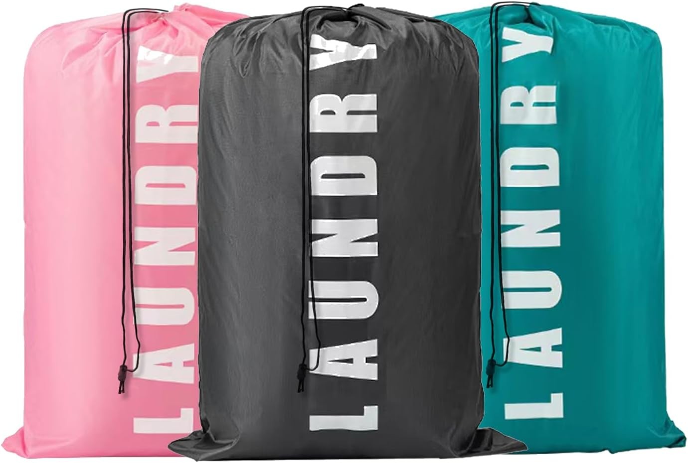 Sac à linge sale de voyage grand format en tissu lavable et pliable