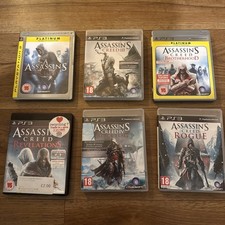 Assassins Creed Playstation 3 PS3 Games x 6 III, Black Flag, Rogue, Brotherhood