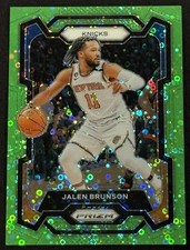 2023-24 Jalen Brunson Green Disco Prizm 5/5 Last Print SSP Knicks Finals MVP