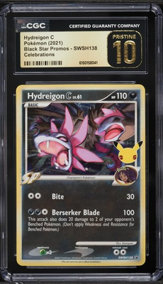 #ad #ad CGC 10 Pristine Hydreigon C SWSH138 Black Start Promo Celebrations Pokemon $89.99