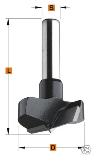 HM Beschlagbohrer Sackloch Bohrer von Dimar/Guhdo, Durchmesser 35, Schaft 8