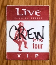 Live Throwing Copper Backstage Pass 1994