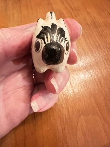 Colorful Hand Painted Mini Tonala Pottery Pig Mexican Art Perfect Shape! Mexico - Picture 3 of 7