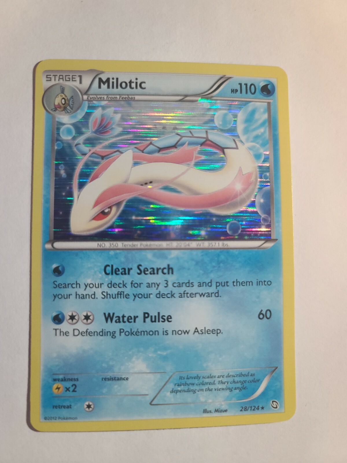 Milotic 28/124 Reverse Holo Rare | Dragons Exalted  | Pokémon TCG | NM