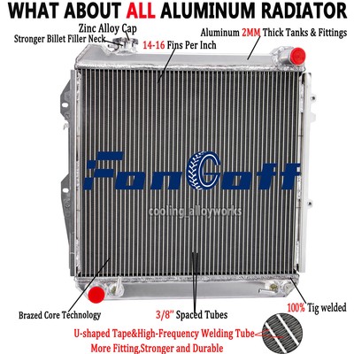 Fit 1988-1995 Toyota 4 Runner SR5 Pickup DLX V6 3.0L Gas Aluminum 4Rows Radiator