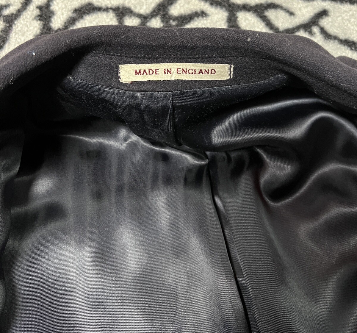 Cappotto Vestito Peterborough Fila 100% Lana Nero LEGGI Descrizione ��