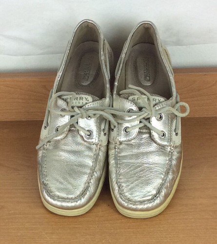 Sperry Top-Sider Womens Size 9.5 M Angelfish Gold Metallic Shoes Loafers Flats - Picture 4 of 7